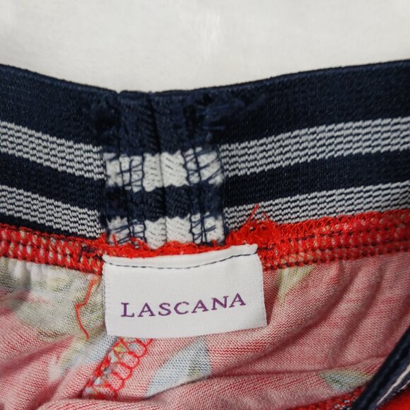 Lascana Capri's & Top Set Size 6 Red Floral Print Wide Leg Capris. Short Sleeve - Picture 13 of 16